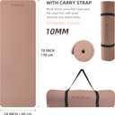 PAIDU Yoga Mat Non Slip Anti-tear,extra thick-2/5 inch10MMHigh Resiliency Professional POE Yoga Mats for Women Men Kids,72"x24"inch,Workout, Yoga, Pilates and Floor Exercise, with Carrier Strap