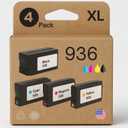 AMAZINK Compatible Replacement Ink Cartridge for 936XL Ink. Works with 9110b 9122e 9125e 9135e 9128e 9130b Printers, 4 Pack 936