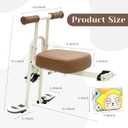 Kids Bike Seat Front Mounted and Handlebar Child Bike Seat with Half Guardrail Detachable Toddler Bicycle Seats with Foot Pedals for Children 1~5 Years Compatible with All Adult MTB