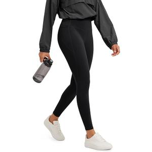 ODODOS Tummy Control 7/8 Compression Leggings for Women 25" High Waist Workout Yoga Pants with High-Positioned Pockets, Large