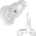 White Flag Pole Holder Adjustable, Ultra Heavy Duty 304 Stainless Steel Flag Pole Bracket for Outside House & Estate - 1" Inner Diameter Flag Mounting Bracket, Built to Last Never Breaks