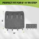 RVMATE RV Step Rugs 23 Inch RV Step Covers with Snap Fasteners Quickly to Release and Fit, 3 Packs