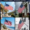 6FT Carbon Fiber Flag Pole for Outside House Black Outdoor Flagpole Heavy Duty, Never Rust, 360 Rotating Flag Rings & 304 Stainless Carabiners Included (72 Inch, Diameter 1 Inch)