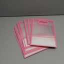 12 Pcs Clear Gift Bags with Handles 7.1"x10.2"x3.2" Plastic Party Favor Bag with Ribbon Reusable Goodie Bags Transparent Gift Wrap Bag Bulks for Valentine's Day Bridal Wedding Birthday (Pink)