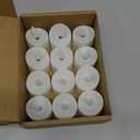 Homemory 12Pack Timer Flameless LED Votive Candles, Realistic 3D Flickering Flameless Candles, Long Lasting Battery Operated Tealight, for Thanksgiving Day, Christmas, Wedding Decor-White Base