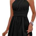 SISKIN Womens Rompers for Summer 2026 Sexy Halter Backless Sleeveless Jumpsuits for Women Casual (Black) XL