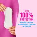 Carefree Panty Liners for Women Long, Unwrapped, Unscented, 92ct