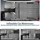 Car Air Mattress - Inflatable Camping Bed Compatible with Tesla Model Y, Thickened Flocked AirBed for Trunk/Backseat/Sedan/SUV/RV, Sleeping Pad for Camping Travel Outdoor (Grey) 
190cm x 130cm x 15cm