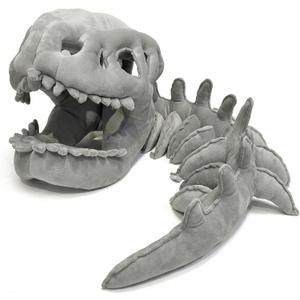 Dinosaur Skeleton Headgear Pillow, Dinosaur Skeleton Costume, Realistic Dinosaur Skeletons Set with Spine Extension for Halloween, and Themed Parties (30IN)