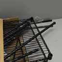 Tioncy 3 Tier Mini Fridge Shelf Microwave Stand Adjustable Fridge Storage Rack with Lockable Wheels and 8 Hook Multilayer Metal Shelving Organizer for Dorm Apartment Kitchen Office Bathroom(Black)