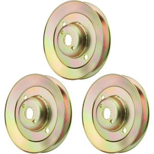 M163464 Deck Spindle Pulley 3 pcs, Compatible with John Deere Z425 Z435 Z445 EZtrak Zero Turn Mowers, Rotary 13542 M154394 Blade Drive Pulley Round 4.9" OD
