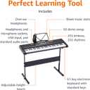 Amazon Basics Portable Electric Keyboard Piano with 61 Full Size Keys, Built-in Speakers, Songs for Learning, Digital Piano, Black