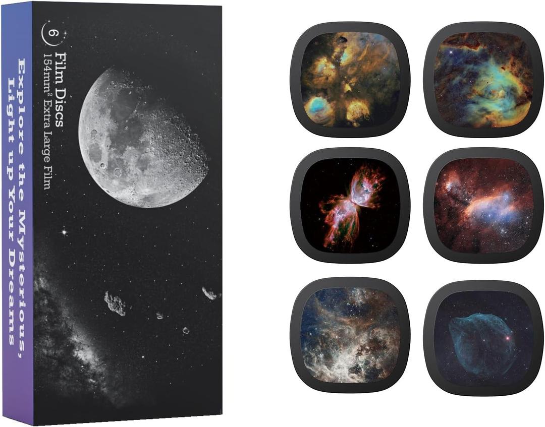 Realistic Discs - Discs for Ainael Meteor and Galaxy Projector, 5k Ultra HD Slide for Home Planetarium, 6 Discs Set Without Projector (Nebula 6)