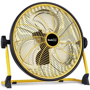 Geek Aire 16" Portable Battery Powered Fan with Metal Blade, 360 Vertical Tilt, 20h Run Time Cordless Battery Fans That Blow Cold Air for Camping Travel Tent Hurricane Home (16inch - 2025 New)
