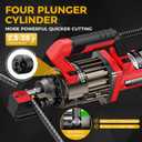 Anbull 1300W Electric Hydraulic Rebar Cutter, Cutting up to 3/4 Inch 4-20mm #6 Rebar, with Replaceable Jaw Blades, Cutting Speed 2.5-3S (1300W EC-20), Large
