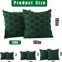 2 x 3Sizes 2 Pack 16"*16" St Patricks Day Pillow Covers St Patricks Day Decorations Green Shamrock Soft Plush Faux Fur Jacquard Throw Pillows for Bedroom Sofa Holiday Festivals Home Decor