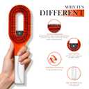2-in-1 Detangler Hair Brush, With Built-In Mister Spray, Wet & Dry Detangling Brush for Curly, Wavy & Straight Hair | No-Tangle Anti-Frizz Hair Care Brush,Water Reservoir 50ml. (Orange)
