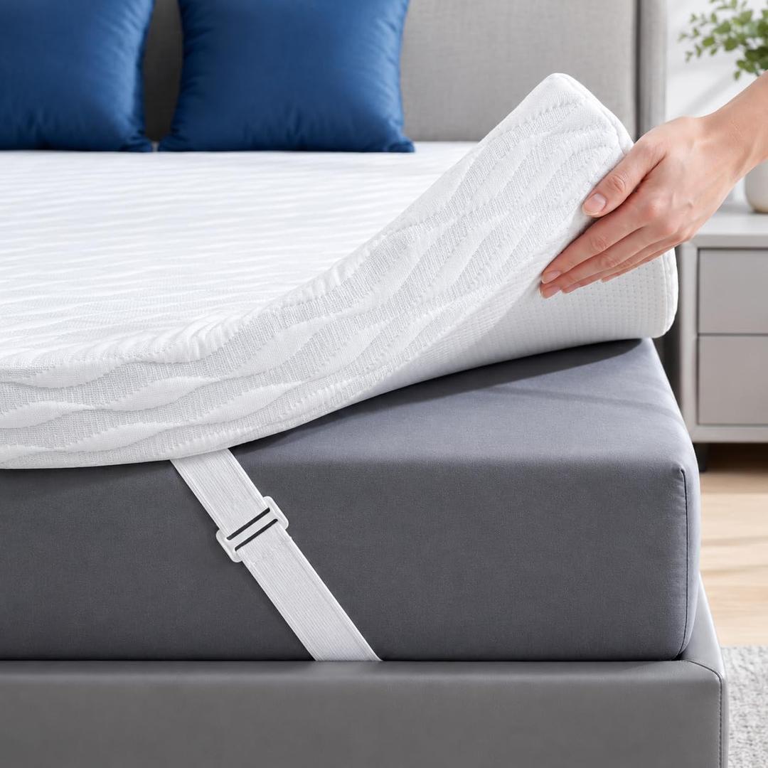 Homkdom 3 Inch Queen Size Memory Foam Mattress Topper with Removable Cover