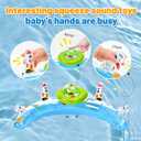 Baby Pool Float with Canopy, Inflatable Baby Swim Float with UPF50+ Sun Protection, Infant Pool Float with Toy Play Console,Safety Handles & Leashes,Adjustable Safety Seat For Toddler Aged 6-36 Months