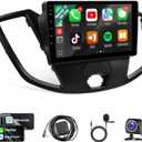 Leadfan Car Stereo for Ford Transit 2013 2014 2015 2016 2017 2018 2019 Wireless CarPlay Android Auto, 9 IPS Touch Screen Car Radio for Transit Bluetooth FM WiFi GPS Navigation Backup Camera Mic