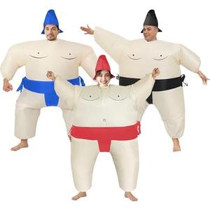DeHasion 3 Packs Inflatable Sumo Wrestler Costume Cosplay Blow Up Suit for Adult/Holiday/Halloween/Birthday Party