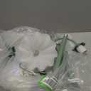 HMVPL Flower Floor Lamp for Living Room, Vintage Floor Lamp with 2 LED 5W Blubs, Foot Switch, Green Standing Lamp with Acrylic Shade, Unique Floral Tall Lamp for Living Room Bedroom Corner Office