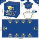 2 x Tenceur Navy Blue and Gold Graduation Party Decorations Set 2026 Graduation Card Box Tablecloth and 50 Pack Advice Cards for Guests Welcome Table Graduate Party Favors Decor Supplies Gifts