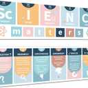 Boho Science Classroom Decoration Rainbow Science Banner and Poster Boho Posters Bulletin Board Set for Laboratory Bulletin Board Learning Decor Elementary Middle School Teacher Supplies