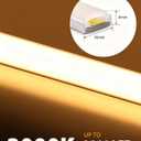 Lamomo COB LED Strip Lights 32.8Ft, Warm White Dimmable Self-Adhesive Led Rope Light with Remote, Flexible Cuttable Waterproof 3000K Silicone Neon Tape Light for Bedroom, Indoor, Cabinet, 10mm Width