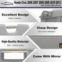 Left Driver Side Sun Visor Replacement Compatible with Honda Civic 2006 2007 2008 2009 2010 2011 Replaces# 83280-SNA-A01ZC Color Clear Gray