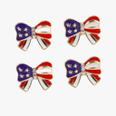 USA American Flag Earrings for Women USA Patriotic Bow Earrings Sparkly Rhinestone Bow Studs Earrings Independence day US 4th of July Outfits Jewelry for Women