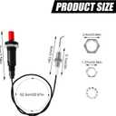Piezo Spark Igniter with Ignition Switch, with Metal Wire Gasket Nut Grill Igniter Replacement for Gas Grill Fireplace Stove Heater Practical Kitchen Outdoor Accessories