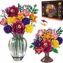 OKKIDY Flower Bouquet Building Set 933PCs, DIY Botanical Kit with Hydrangea, Brodiaea, Rose, Baby's Breath, Home Office Decor for Adults, Gift Ideas Valentine Birthday Mother's Day (No Vase)