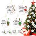 12 Pcs Goose Ornaments for Christmas Tree 3 Inch Acrylic Christmas Hanging Ornaments Sign Xmas Tree Home Office Porch Outdoor Holiday Decor(Single Sided)