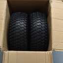 15x6.00-6 Lawn Mower Tires with Rim, Natural Rubber Turf Tire for Craftsman Husqvarna John Deere 100 300 Series Riding Mowers | 4 Ply Tubeless | 3" Offset | Bore ID 3/4" | 570 Pounds Capacity 2PCS