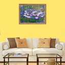 LXTONG Monet Water Lilies Diamond Painting Kit 5D Full Round Diamond Painting by Numbers Monet Famous Painting Diamond Dots Arts for Adult Beginner Home Wall Decor (50 X 40 CM)