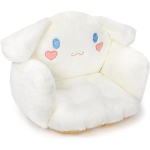 Cute Cartoon Plush Chair Cushion - Kawaii Seat Cushion Room Decor -16 x 18 in Soft Seat Pad for Gaming Chairs Office Office (White)