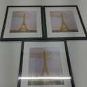 Upsimples 11x14 Picture Frame Set of 3, Made of High Definition Glass for 8x10 with Mat or 11x14 Without Mat, Wall and Tabletop Display Photo Frames, Black