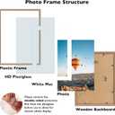 JCJMY 14x20 Picture Frame with 11x17 Mat, Display Photo 11x17 with Mat or 14 x 20 Without Mat, Wall Hanging Large 14 by 20 Poster Frame with Plexiglass, Rustic Brown