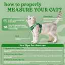 rabbitgoo Cat Harness and Leash for Walking, Escape Proof Soft Adjustable Vest Harnesses for Cats, Easy Control Breathable Reflective Strips Jacket, Grass Green,M