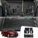 Row Cargo Mat Compatible with 2021-2025 Toyota Sienna Trunk Mat Backrest Mat TPE Cargo Liner Replacement for 2021 2022 2023 2024 2025 Toyota Sienna Accessories(Trunk Mat+Backrest Mat)