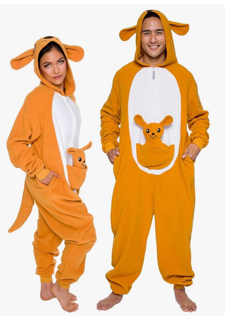 Funziez! Slim Fit Adult Onesie - Animal Halloween Costume - Plush Fruit One Piece Cosplay Suit for Women and Men
XLarge