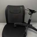 BestOffice | Ergonomic Office Chair | Mid-Back Swivel Desk Chair | Breathable Backrest & Lumbar Support | Adjustable Height | Sponge Seat | Rolling Wheels | Black | for Adults & Women