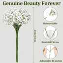 50 Pcs Babys Breath Artificial Flowers, Baby Breath Flowers Artificial Bulk, Real Touch White Fake Flowers, Faux Babies Breath Gypsophila for Wedding Home Decor Floral Arrangement