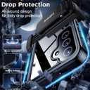 Temdan Compatible with Samsung Galaxy S25 Case Waterproof with Belt Clip Holster, Built-in Lens & Screen Protector Military Grade Shockproof Dropproof IP68 Underwater Full Body Phone Case