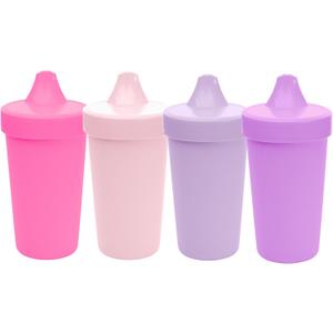 Re-Play Spill-Proof Sippy Cups for Toddlers - Kids Reusable 10 Oz Set of 4, Dishwasher & Microwave Safe, Made in USA, Princess