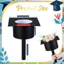 Tinlade Graduation Cap Flower Box with Handdle Empty Graduation Cap Flower Gift Container Class of 2026 Candy Bouquet Box for Grad Ceremony Party Favors Floral Centerpiece, Flowers Not Included