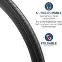 YUNSCM 2-PCS 700C Bike Tires 700x25C/25-622 Compatible with Road Bike Tires 700X23C 700X24C 700X25C 700X26C 700X27C Bike Bicycle Tires (Y-785)