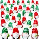 40 Pcs Christmas Mini Resin Gnomes Bulk Miniature Christmas Gnomes Decorations Tiny Fairy Resin Statues Mini Figurine to Hide Micro Landscape Ornaments for Tabletop Tried Tray Decor Stocking Fillers