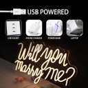 Will You Marry Me Neon Sign, 21.7x13.8 Inch LED Light Up Letters, Large, 21.7 x 13.8 inches